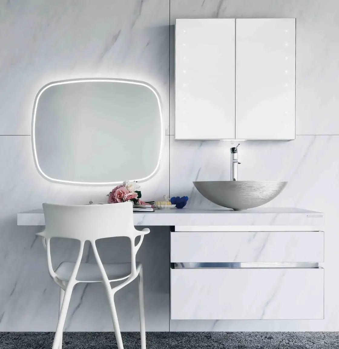 ウォールパネルもドレスコアで統一できます。