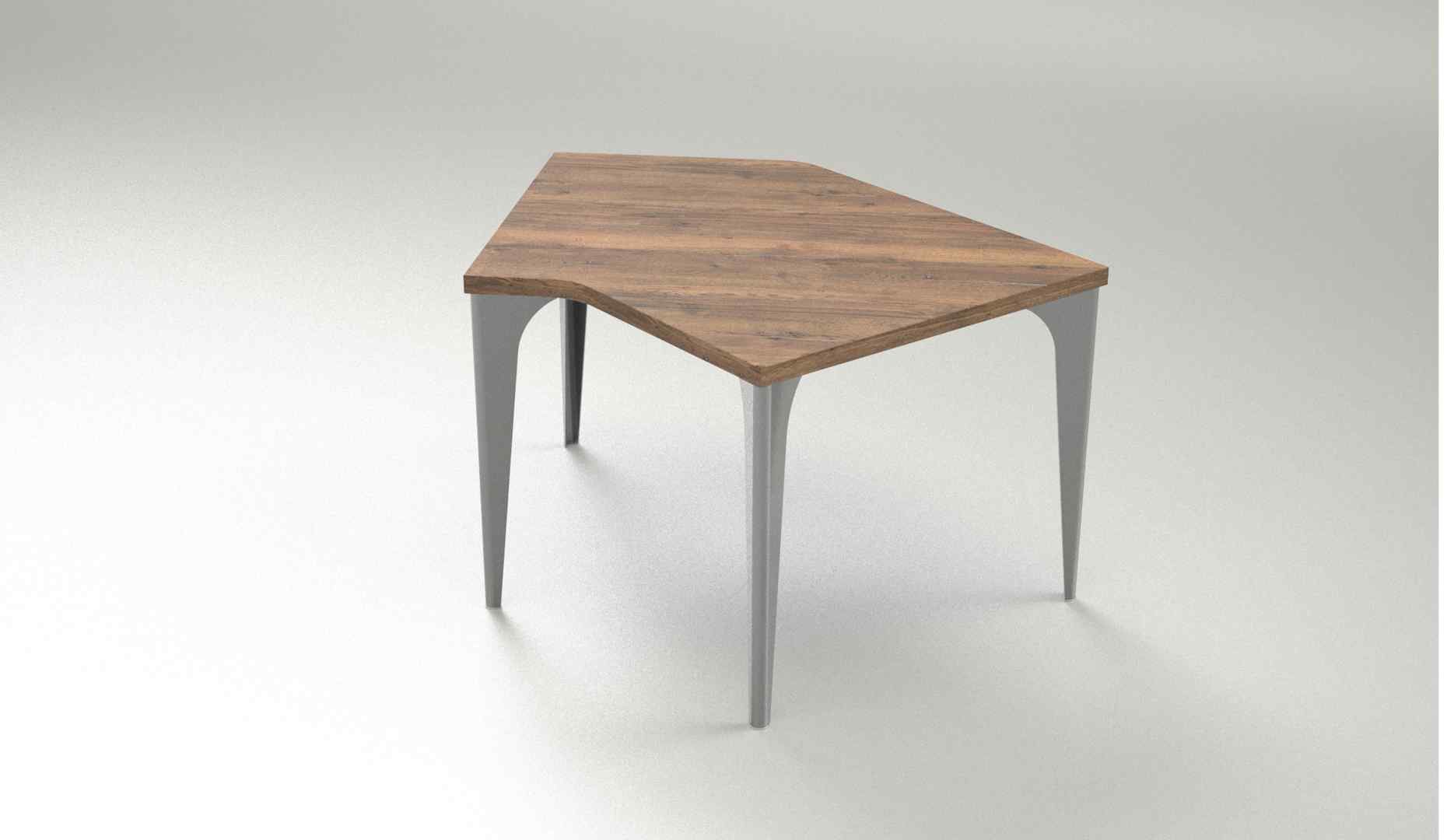 集ダイニングテーブル135°ショートR