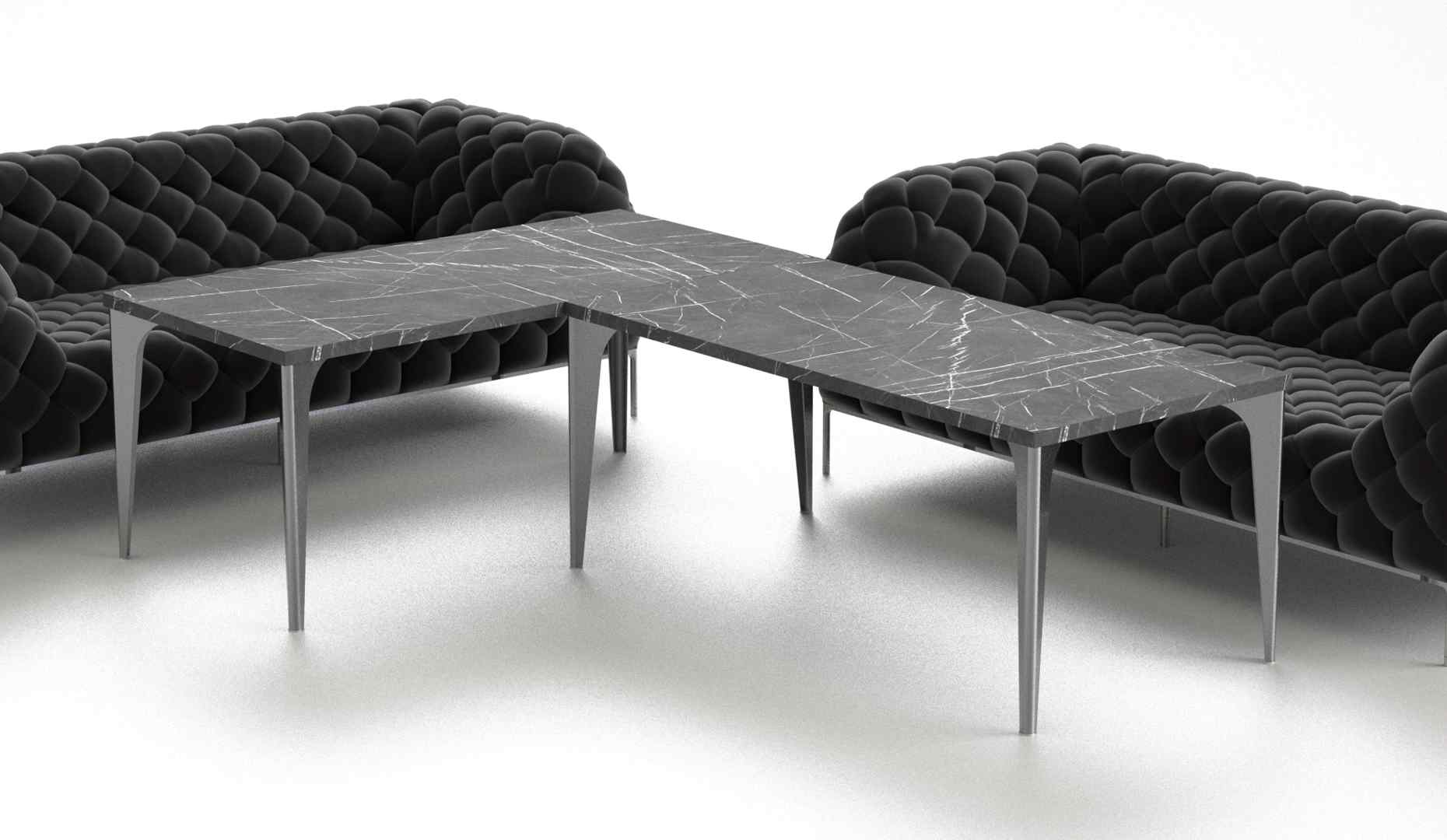 集ダイニングテーブルレクタングル+レクタングル