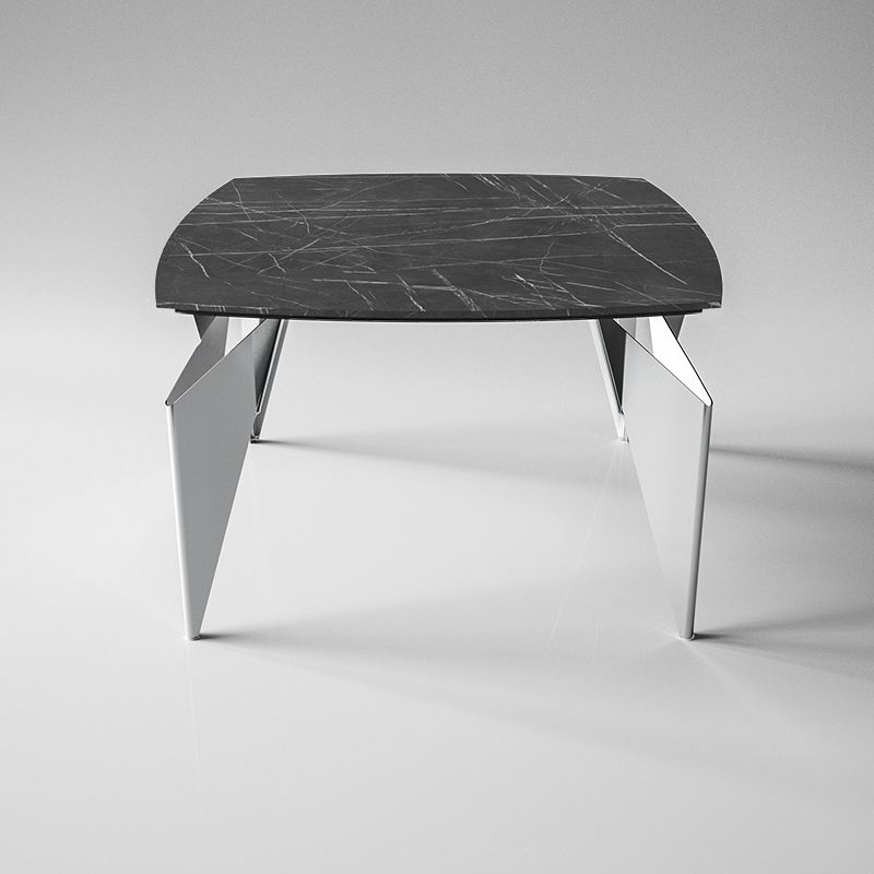 Table: ORIGAMI Square (black marble top + mirror legs)