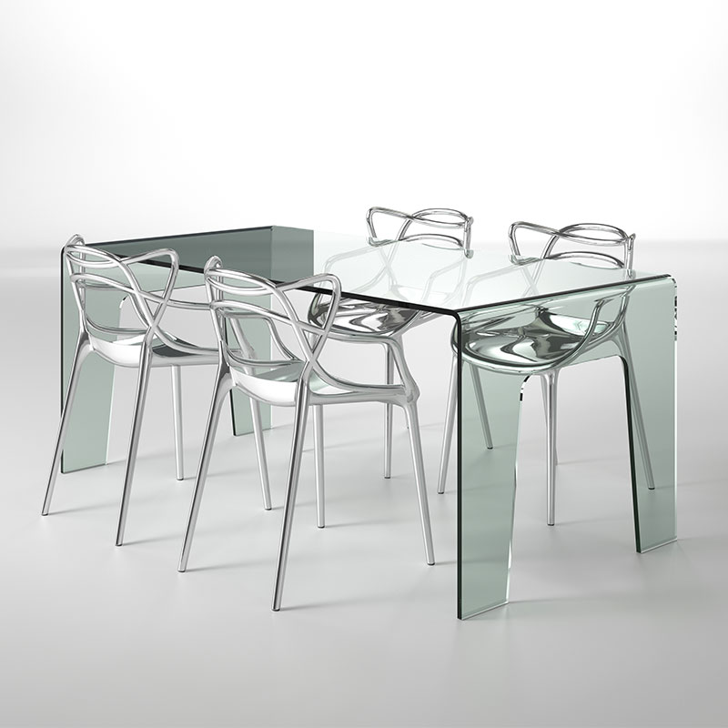 Table &amp; Chairs: Masters Chrome Dining Set
