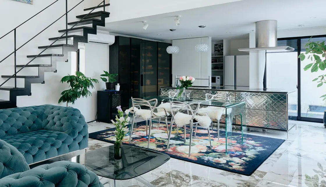 開放感があるアイランドキッチンの施工事例1