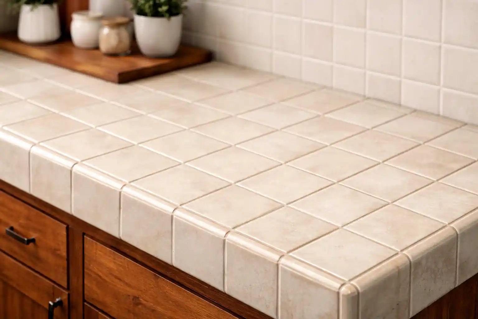 タイルのワークトップ