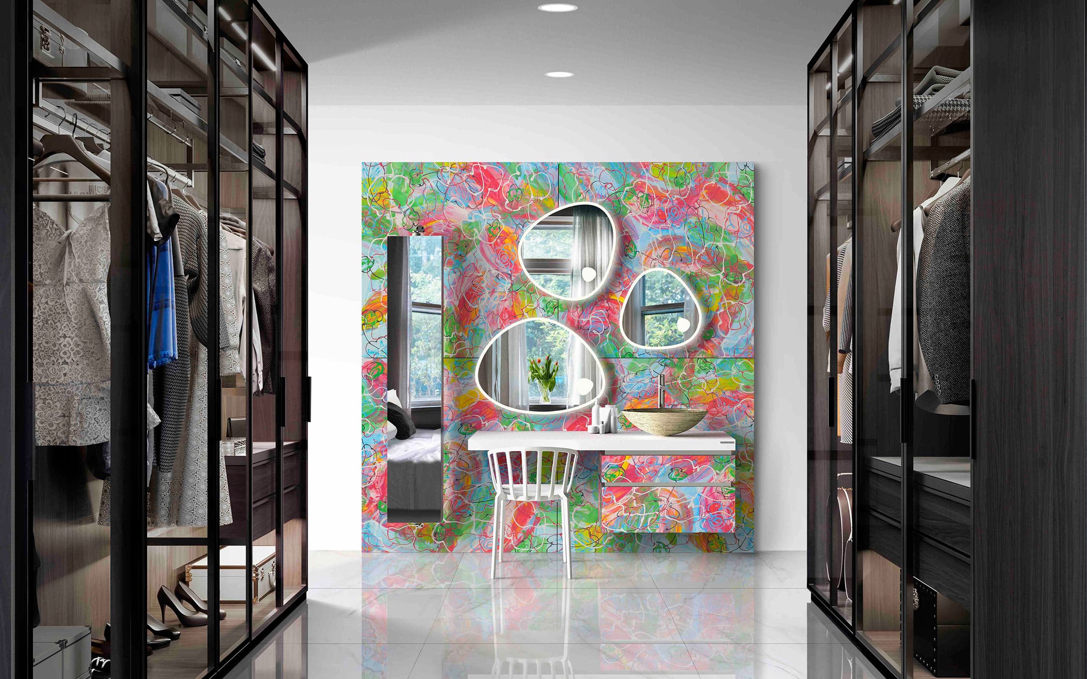 2.アートの中にいるような存在感”フラワーガーデン”実例