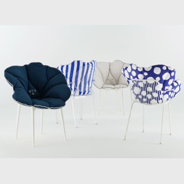 Kartellの名作チェアを「アームチェア」へ進化させる専用クッション「アリスズフラワーズクッション」新登場