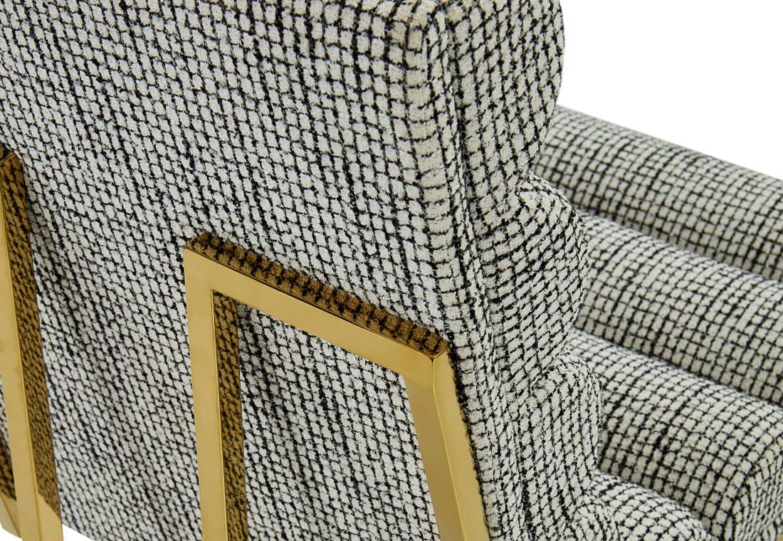 ジョナサンアドラー新商品 ダイニングチェア チャネルド・ゴールドフィンガー・ダイニングチェア