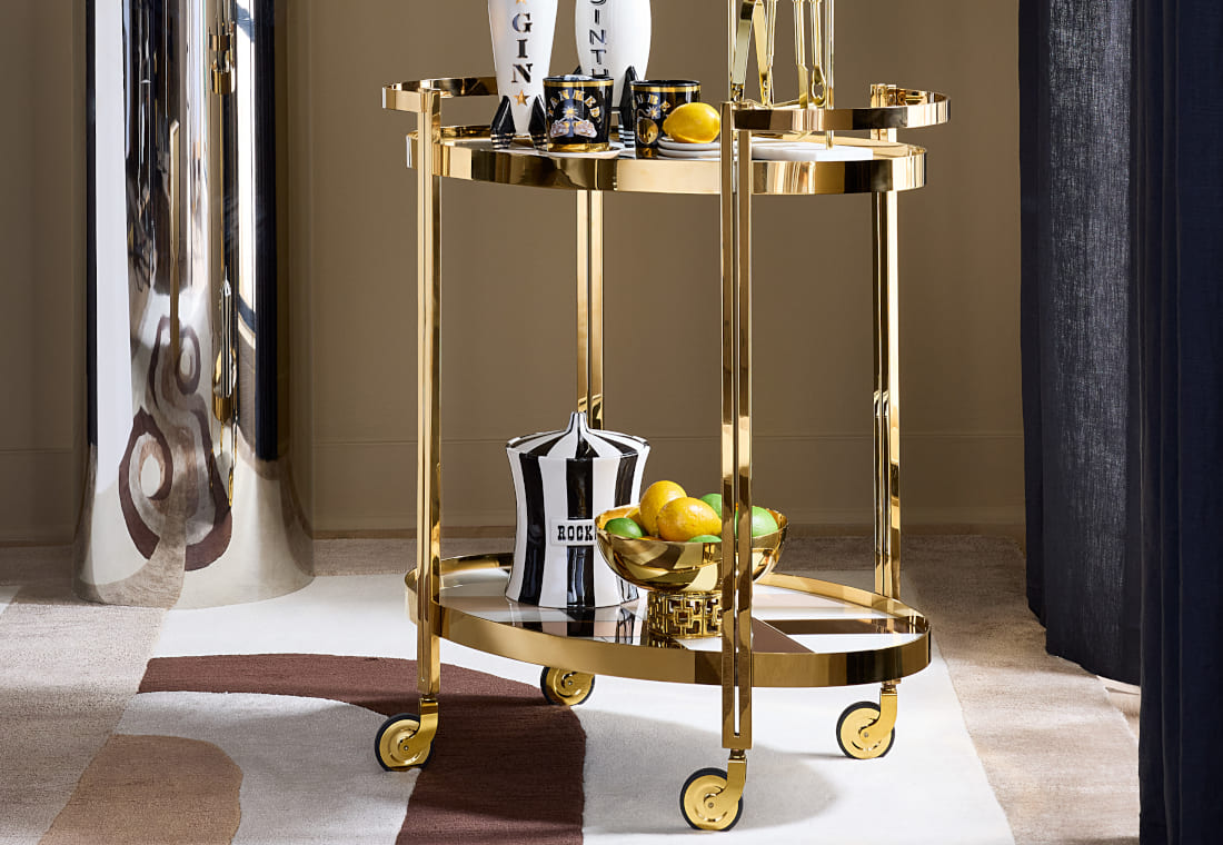 ジョナサンアドラー新商品 ワゴン シャンベージュ・バーカート