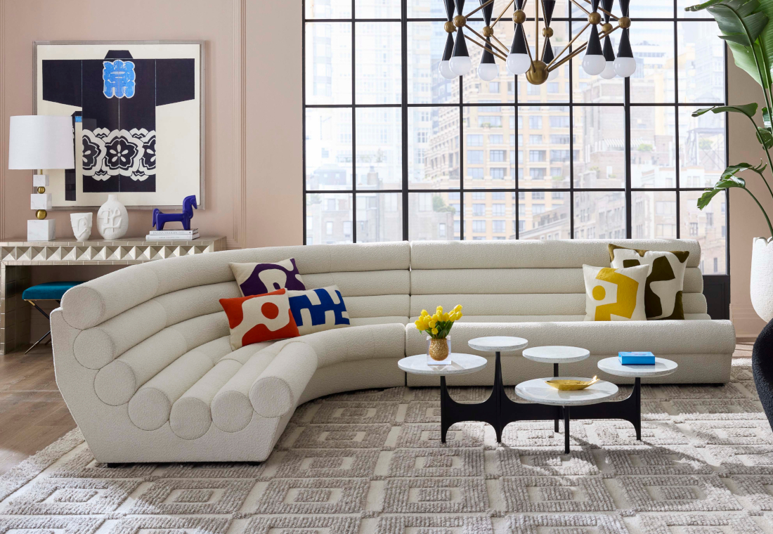 ジョナサンアドラー新商品 ソファ フューチュラ3ピースUシェイプ