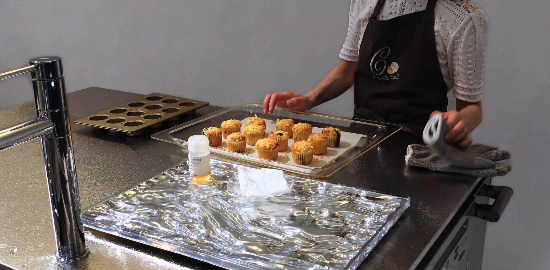 旬のブルーベリーの贅沢マフィン焼き上がり